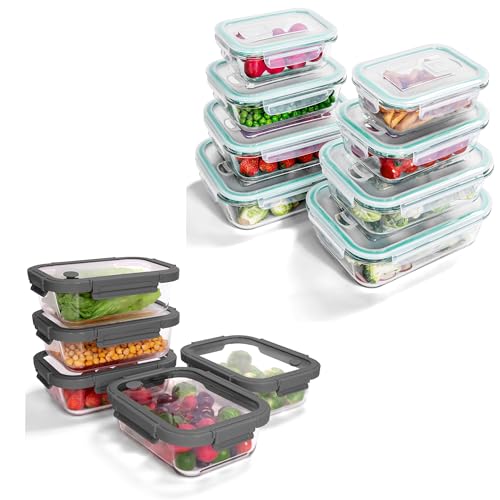 13pc Borosilicate Glass Food Storage – Airtight Oven-Safe
