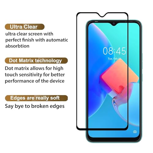Image of HD Tempered Glass Screen Protector Compatible For Tecno Spark 8i, Spark 8C With Edge To Edge Coverage And Easy Installation Kit
