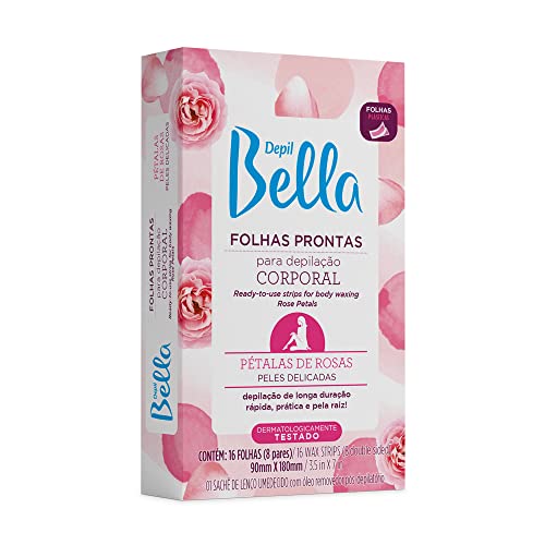 Depil Bella - Folhas Prontas para Depilação Corporal Pétalas de Rosas 16 folhas