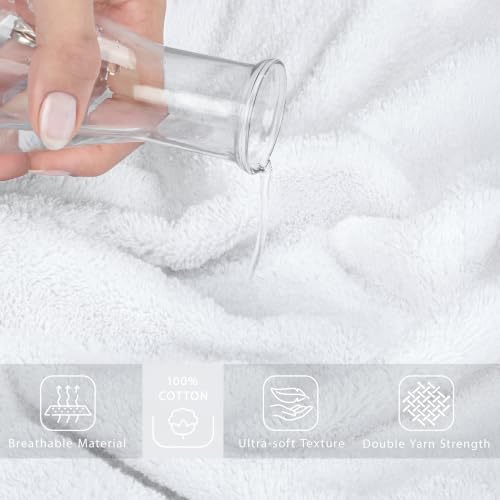 Image of Cotton Paradise 100% Cotton Turkish Towel Set, Soft Absorbent Quick Dry, 2 Piece 35x70 Bath Sheet Set, Snow White