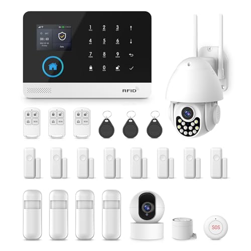 PGST Alarme Maison sans Fil Intelligent WiFi/GSM avec Caméra Surveillance Extérieure et Caméra...