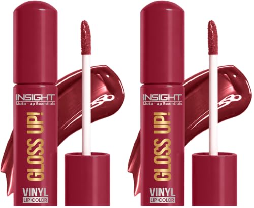 Image of INSIGHT Gloss Up Lip Color - Scarlet Desire | High-Gloss Finish | Non-Transfer | Smudge Proof | Rich Pigmentation | Lightweight, Long-Lasting Formula | All-Day Comfortable Wear (4g) (Pack of 2)