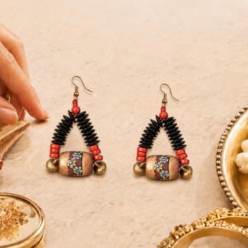 Image of Handcrafted Bohemian & Ethnic Earrings Collection for Women - Artistic, Nature-Inspired Statement Designs in Studs, Drops & Chandeliers