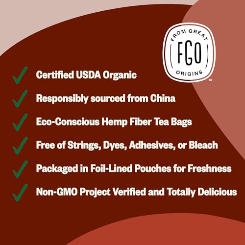 Fgo FGO-OLNG-TEAB-100 Organic Oolong Tea, Eco-Conscious Tea Bags thumb #2