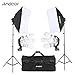 Produktbild Andoer Studio Foto Lighting Kit mit 2 * Softbox/2 * 4in1 Lampenfassung/8 * 45W Lampe/2 * Licht-Standplatz/1 * Tragetasche