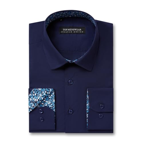 Chemise violette à manches longues pour homme avec imprimé floral élégant