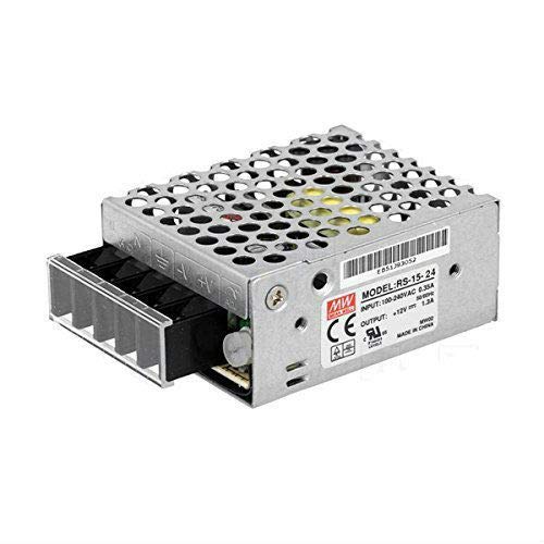 KingLed – MeanWell Fuente de alimentación Meanwell Modelo RS-15-24 15W 24V Transformador Switching Mean Well NO resistente al agua IP20 para Tiras LED – cód.1578