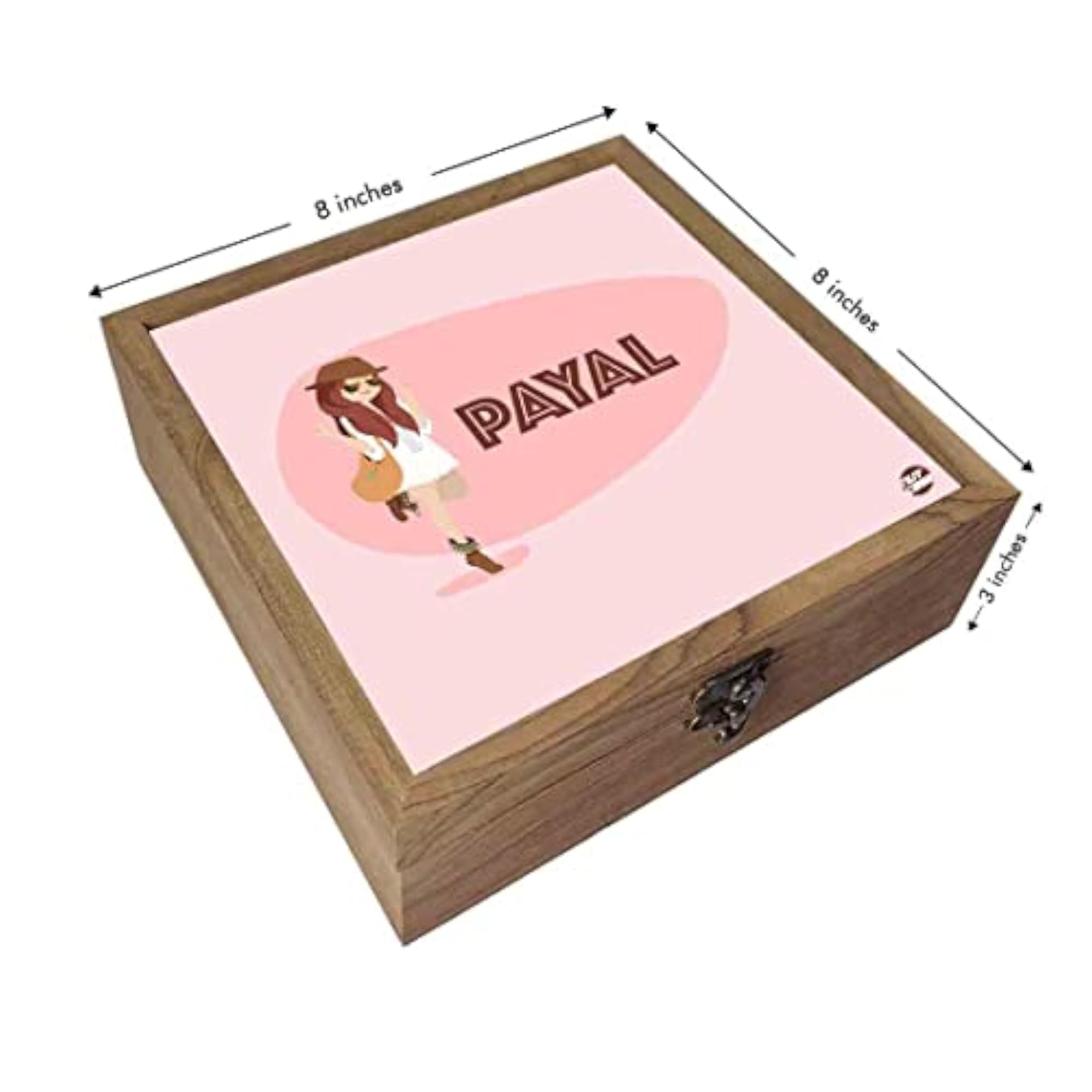 Personalized Wooden Jewellery Box Organizer, Keepsake Gift for Women
