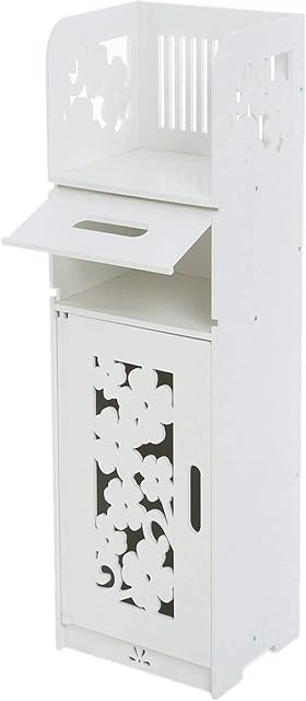 [80x30x25cm LARGE] Waterproof Bathroom Cabinets White Storage Unit Floor Tall Cupboard Organizer Decorative Furniture for Living Room Bedroom Kitchen Hallway Free Standing Storage Shelf-With Screws
