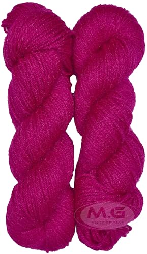 Image of M.G ENTERPRISE Knitting Yarn Wool Liza Light Magenta 200 GMS Best Used with Knitting Needles, Crochet Needles Wool Yarn for Knitting. -TQ Art-