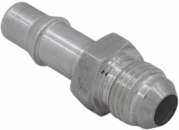ICT Billet 6AN Male Flare to 3/8" (.375") Transmission Cooler Quick Disconnect Taper Retainer Clip Adapter Fitting Made in the USA Bare Aluminum F06ANTR37501