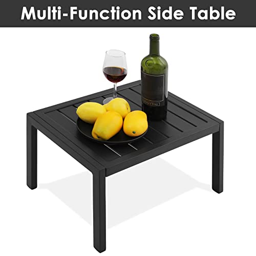 Athlike 3 Pcs Poolchairs Patio Chaise Lounge Set With Headrest, 5-Level Adjustable Sunbathing Tanning Poolside Lounger Recliner Chairs With Side Table For Outdoor Beach (Black, 2 Chairs And 1 Table) #TOP4