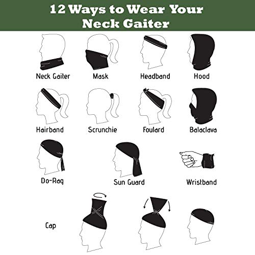Image of BASSDASH UPF 50+ UV Sun Protection Neck Gaiter Fishing Mask Hunting Kayaking Hiking Cycling Ski Sports