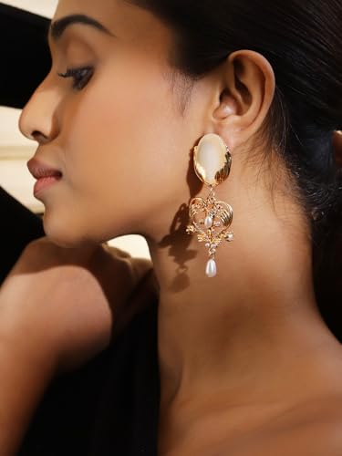 Image of Rubans Demi Fine Stainless Steel Stud Earrings Daily Gift for Women & Girls