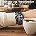 Distinctive Mens Analog Chronograph Watches with Auto Date & Multi Subdials, Fashion Casual Sport Quartz Wrist Watches with Luminous, 3ATM Waterproof, Gift Ideas for Men, Boyfriend, Husband, Dad (Black&Black, S)