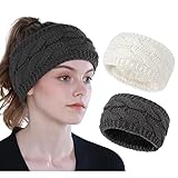 Contenidos del paquete: Viene con 2 piezas de diferentes colores de diademas de punto, fáciles de combinar con su ropa y satisfacer sus necesidades diarias, adecuadas para viajes, reuniones de amigos, reuniones familiares, compras, fiestas, bodas o uso diario. Es plegable, fácil de transportar, puede llevarlo a cualquier parte.