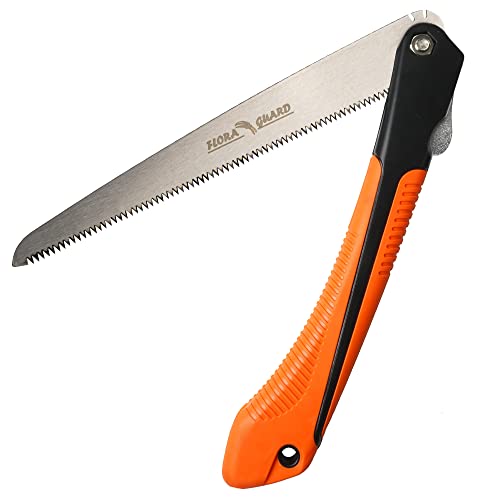 Folding Saw, Heavy Duty 10 Inch Extra Long Blade Hand Saw For Wood Camping, Dry Wood Pruning Saw With Hard Teeth By Flora Guard #TOP13
