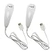 Nunchuck Controller Ayoho Pack of 2 White Replacement Nunchuk Controller for Nintendo Wii Wii U Video Game
