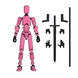 MerryXD T13 3D Action Figure,Assembly Completed Dummy Nova Titan Lucky 13 Action Figure 3D Printed Multi-Jointed Movable Toy Pink