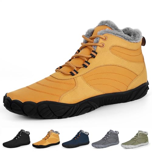 RUYI Winter Barfußschuhe Damen Herren Barfussschuhe Warm Gefüttert...
