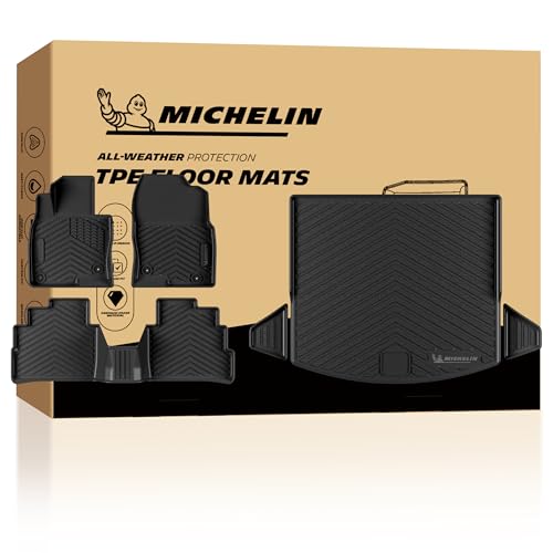 Image of Michelin Vehicle Mats for 2017-2025 Mazda CX-5 (4 Piece) | All-Weather TPE Custom Fit Liner, Premier