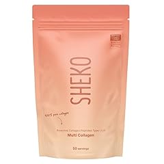 SHEKO Premium Kollagen Pulver 500g - Natürliches Bioaktives Kollagen Hydrolysat - Peptide Typ 1, 2, 3 - Collagen Pulver - Reinste Qualität - Optimale Löslichkeit - Proteinpulver - Made in Germany