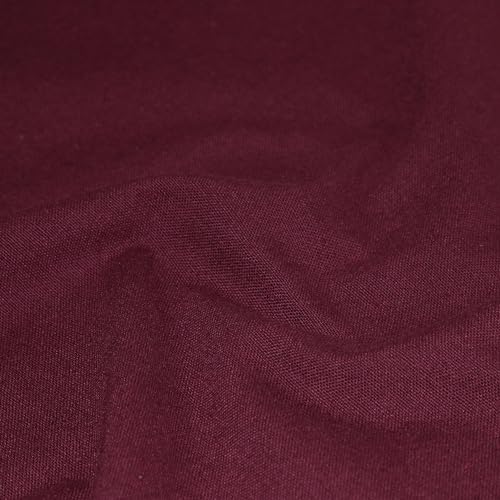 Image of HOME COLORS.IN Plain Solid Cotton 4 Seater Round Table Cover - Durable - Machine Washable - Every Day use Dining Table Cloth - 60 x 60 Inch - Maroon