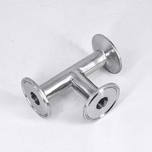 Pipe Fitting, 3/4" 19mm Pipe OD x 1.5" Tri Clamp Tee 3 Way SUS 304 Stainless Steel Sanitary Fitting Homebrew Beer Wine Diary Product