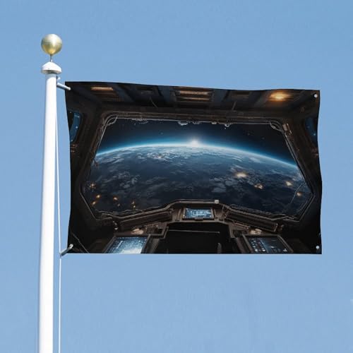 Bannières résistantes aux intempéries et drapeau vaisseau spatial simple face - 6