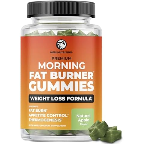 Morning Fat Burner Gummies | Weight Loss for Women & Men | Thermogenic Belly Fat Burner with Green Tea, Garcinia, Green Coffee Bean & More | Appetite Suppressant & Metabolism Booster | 60 Gummies Cover