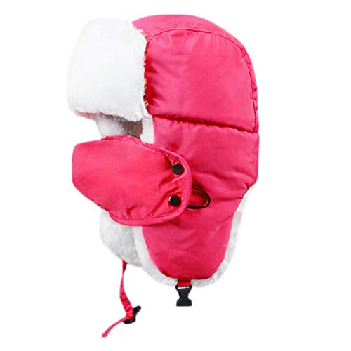 Kids Trapper Hat Children Warm Windproof Winter Hat with Earflaps Cover for Face2