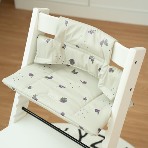 Image of Baby Cushion Set Soft and Comfort High Chair Cushion for Infant, Toddler High Chair Accessories Easy to Clean and Install, Grape Sandy