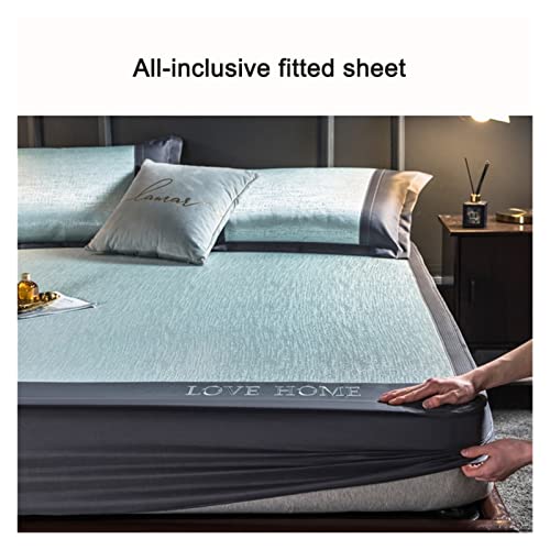 Ensemble de draps en soie glacée de qualité supérieure style Lace-3