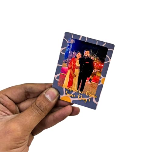 Image of Zesta Customized Fridge Magnet with Photo | Personalized Photo Frame Magnet for Fridge | Custom Picture Fridge Magnets | Polaroid Style Memory Photo Magnets for Birthday, Anniversary -3X2 Inches