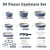 SENSARTE 24 Piece Ceramic Pots and Pans Set, Nonstick Detachable Handle Cookware, Induction Kitchen Cookware Set with Removable Handle, Healthy Non Stick for RV, Dishwasher＆Oven Safe, PFOA Free (Navy) #1