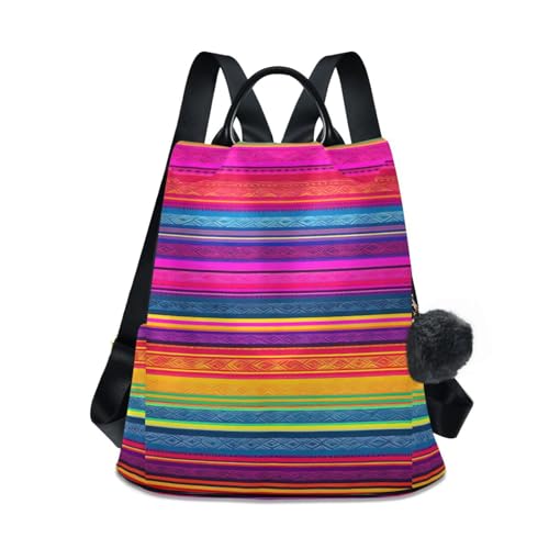 Sac à dos mexicain rayé parfait pour vos escapades urbaines et voyages