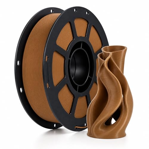 Hotfine PLA+ Filament 1kg(2.2lbs)/Spool 1.75mm 0.02 (Brown)