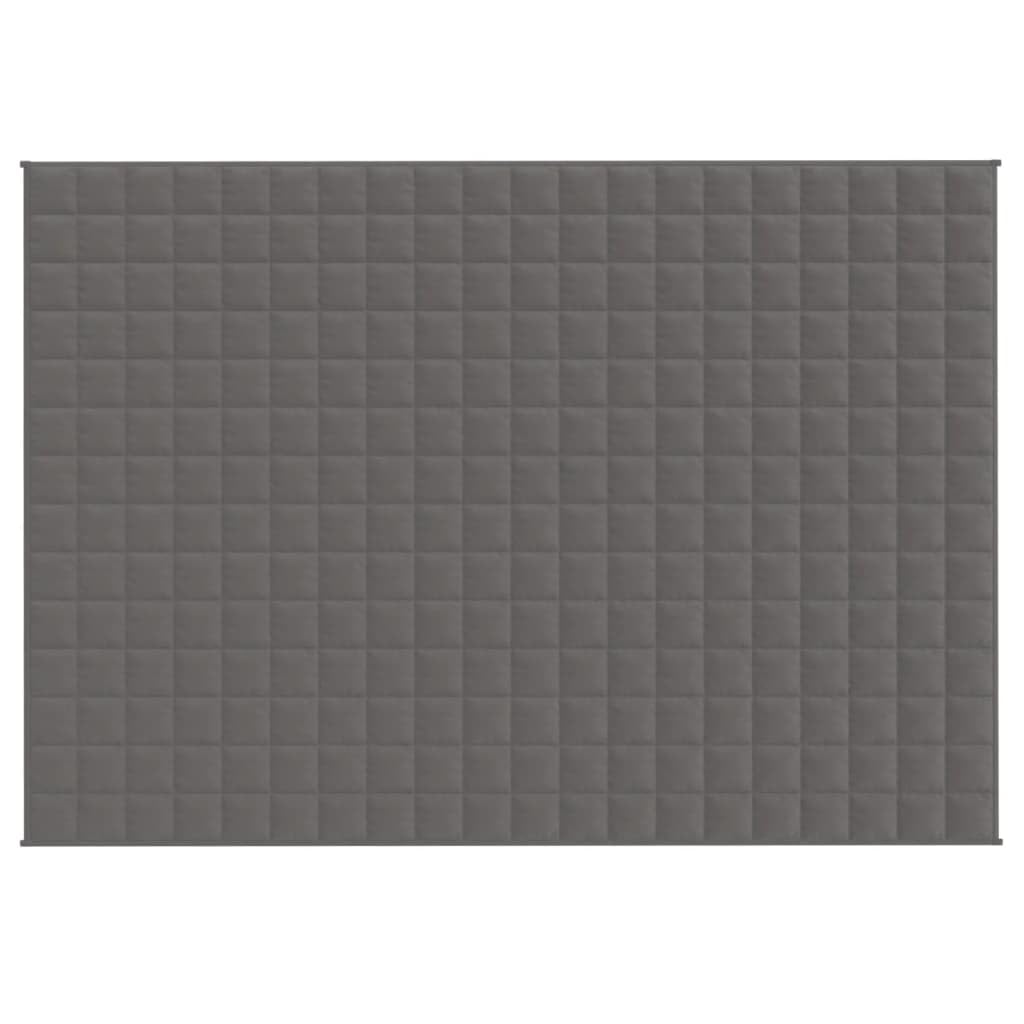 Coperta ponderata grigia, 137 x 200 cm, 10 kg, tessuto con imbottitura anallergica, trapunta traspirante per camera da letto e soggiorno, fissaggio sicuro al copripiumino