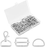 Los que tendrás: El kit de repuesto de mochila incluye 20 gancho giratorio, 20 anillos D, 20 hebilla deslizantes. Adecuado para bolsa de mano, reparación de mochilas y correas, collares para perros, etc
