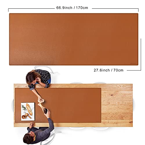 Tapis de souris XXL marron clair ZORESYN pour protéger une table de conférence