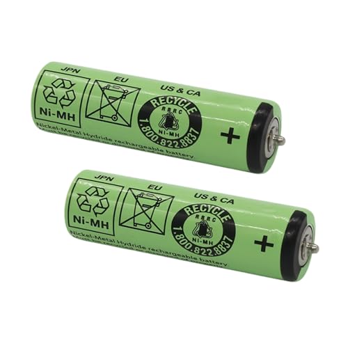 SHGTCOAP Batería De Repuesto para Afeitadora De 1.2 V 1000 MAh. Compatible For Braun S3 Series 320S-4 340S-3 390CC 350CC-5 5776 3050S Afeitadora(2 PCS)