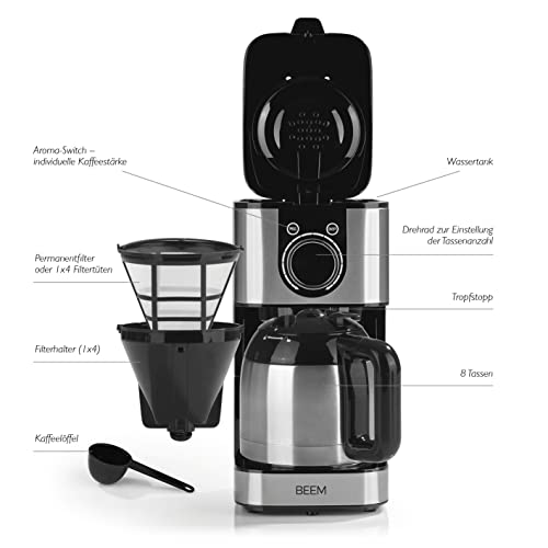 BEEM SWITCH-SET | Inkl. FRESH-AROMA-SWITCH Kaffeemaschine - Thermo + TEA-SWITCH Wasserkocher - 1,7 L | Frühstücksset… – Bild 7