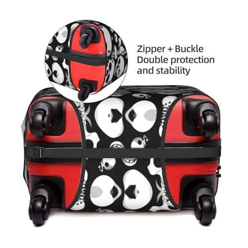 Skulls Print Luggage Cover For Suitcases, Travel Case Protector, Simple & Convenient Installation4