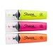 Sharpie 1912767 Clear View Chisel Tip Highlighters, Assorted Highlighter, 3-Carded, Yellow, Pink and Orange(1912937)