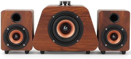 Senmeki Computer Speakers, Mini PC Speaker with subwoofer,2.1 USB Powered Desktop Speakers, RCA Input PC Speakers for Desktop, Laptops, Phonograph, Phones, Tablets(K02)