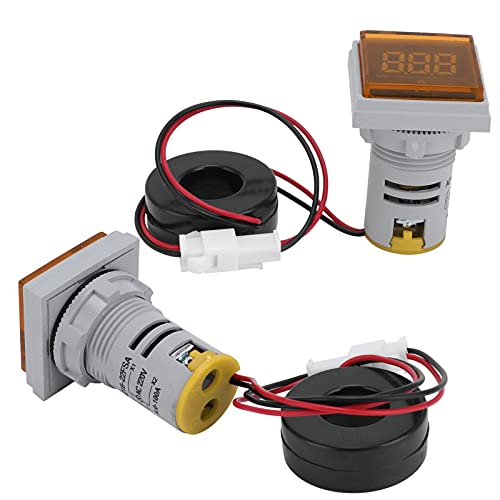 Medidor de Corrente Digital, Mini Amperímetro Digital AC com Display, Luz Indicadora de Sinal Quadra