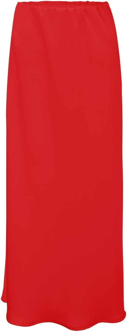 Women's Satin Maxi Skirt High Waisted Elastic Waistband Silk A-Line Casual Party Solid Color Long Style