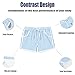 COOFANDY Mens Swim Trunks Shorts Fashion Summer Short Swimwear Square Leg Bathing Suit with Pocket Blue Stripe M