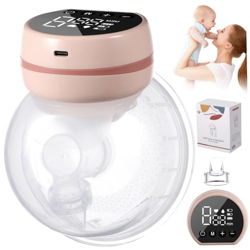 Toyvian Tire-lait Électrique Portable Design Portable et Silicone Doux, Dispositif D'aspiration Électrique Silencieux pour Allaitement sans Contrainte