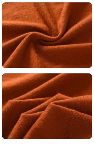 Men's Solid Cashmere Knitwear Round Neck Style Business Casual Sweater4